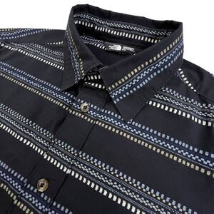 The North Face Mens Shirt Adult M Black Geometric Nordic Aztec Long Sleeve